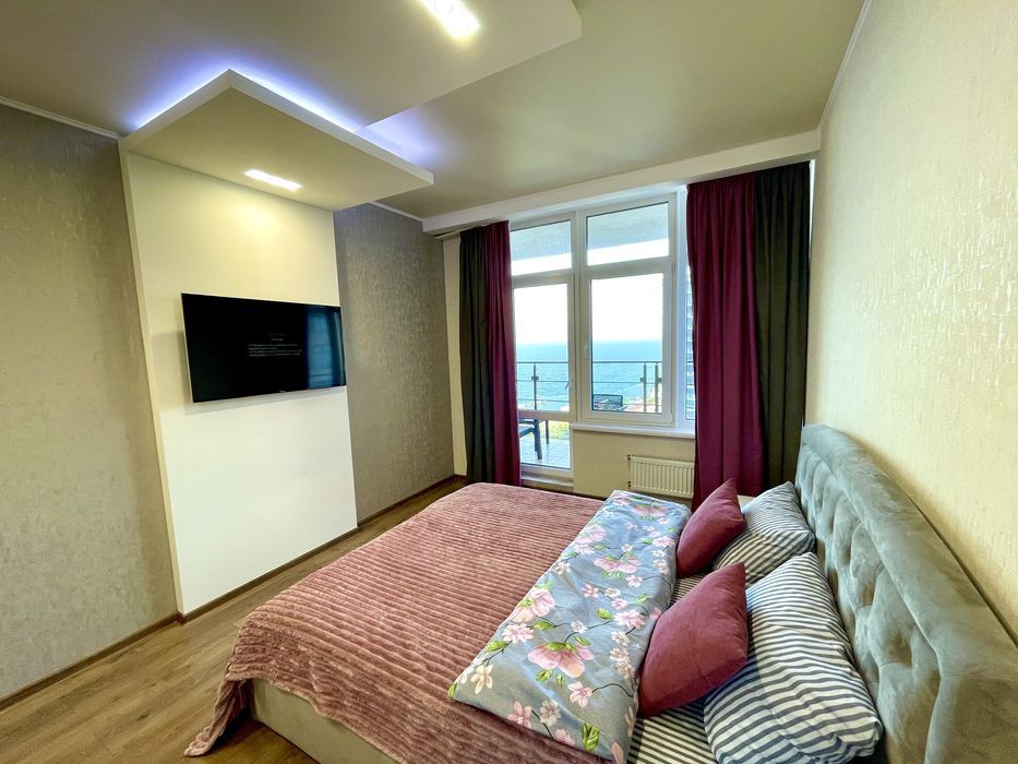 2-кімнатна VIP з терасою, вид на море, 44 Перлина, 21 пов.